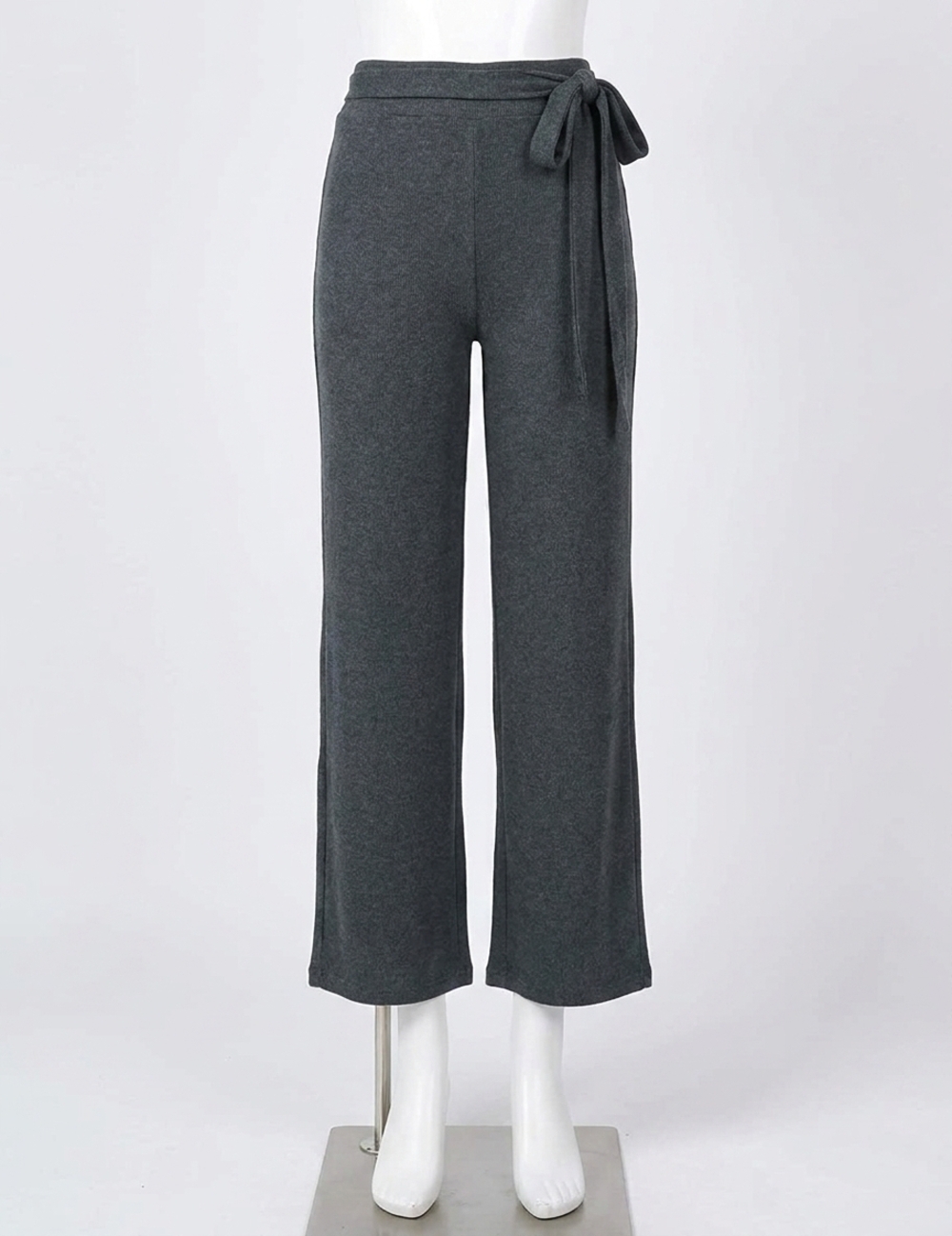 NEW MYSTREE high waist rib pants in deep blue